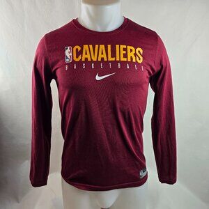 Cleveland Cavaliers T Shirt Youth Large Red Adidas NBA Kids Boys Long Sleeve